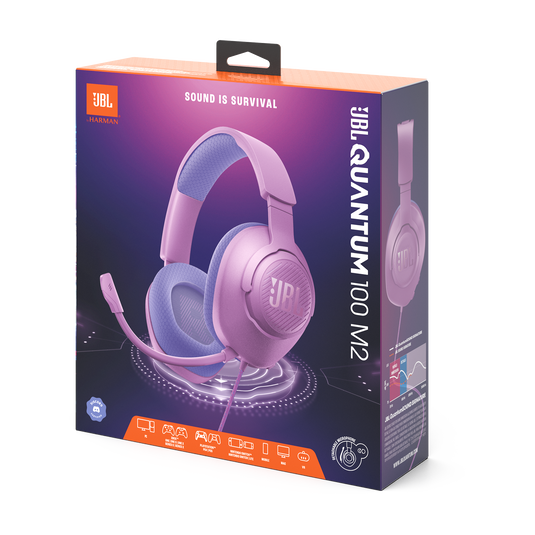 JBL Quantum 100M2 - Purple - Wired over-ear gaming headset with detachable mic and mute option - Detailshot 15 image number null